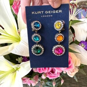 NIB Kurt Geiger Octavia Linear Statement Earrings!